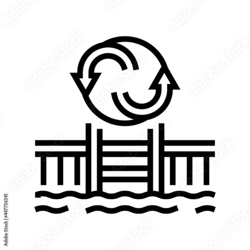 pool remodeling services line icon vector. pool remodeling services sign. isolated contour symbol black illustration
