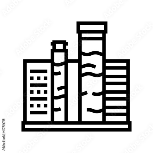 pool water testing and balancing line icon vector. pool water testing and balancing sign. isolated contour symbol black illustration