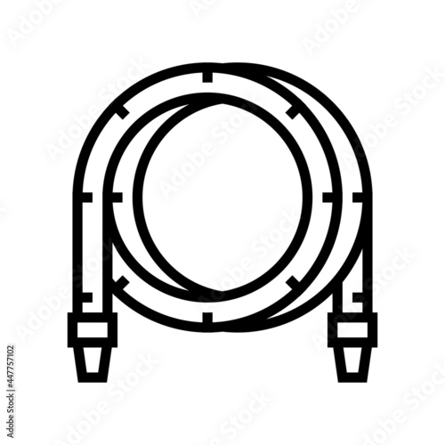 filtrate pool hose line icon vector. filtrate pool hose sign. isolated contour symbol black illustration