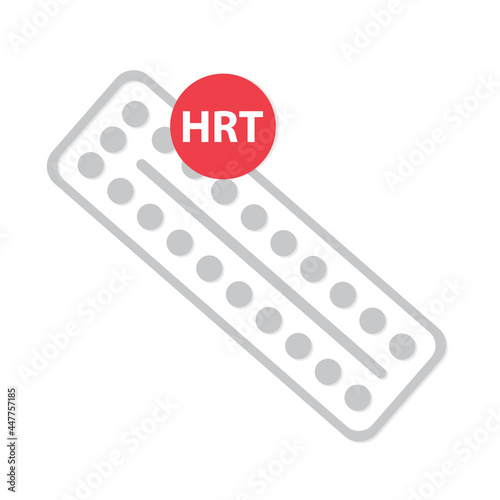 HRT (Hormone Replacement Therapy) concept - vector illustration