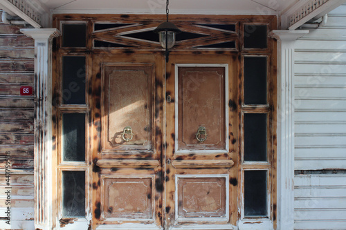 Wooden Door in the Old House