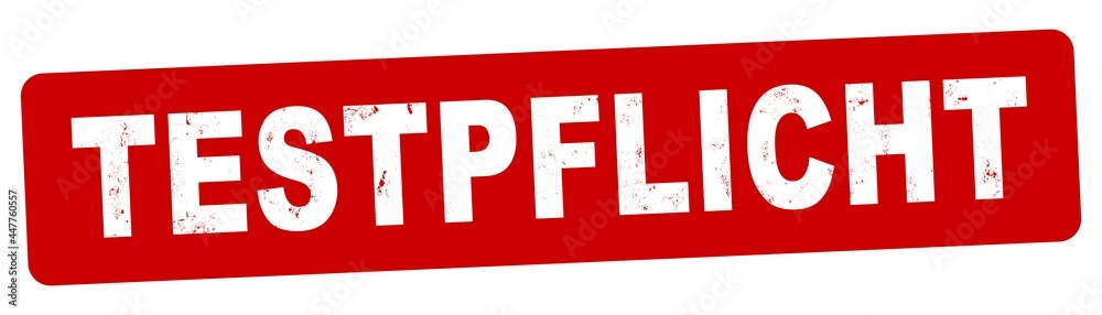 Fototapeta premium nlsb1553 NewLongStampBanner nlsb - german label / banner - deutsch: Testpflicht . (Test) - new-version xxl g10639