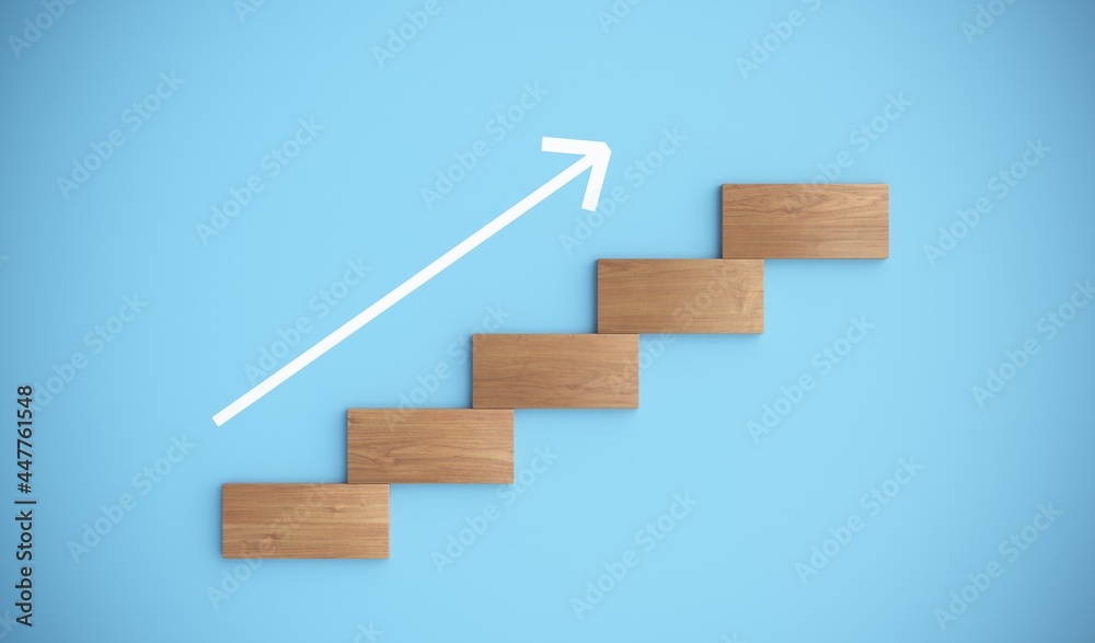 3d rendering wood box diagram and blue wall 3d rendering wood box diagram and blue wall