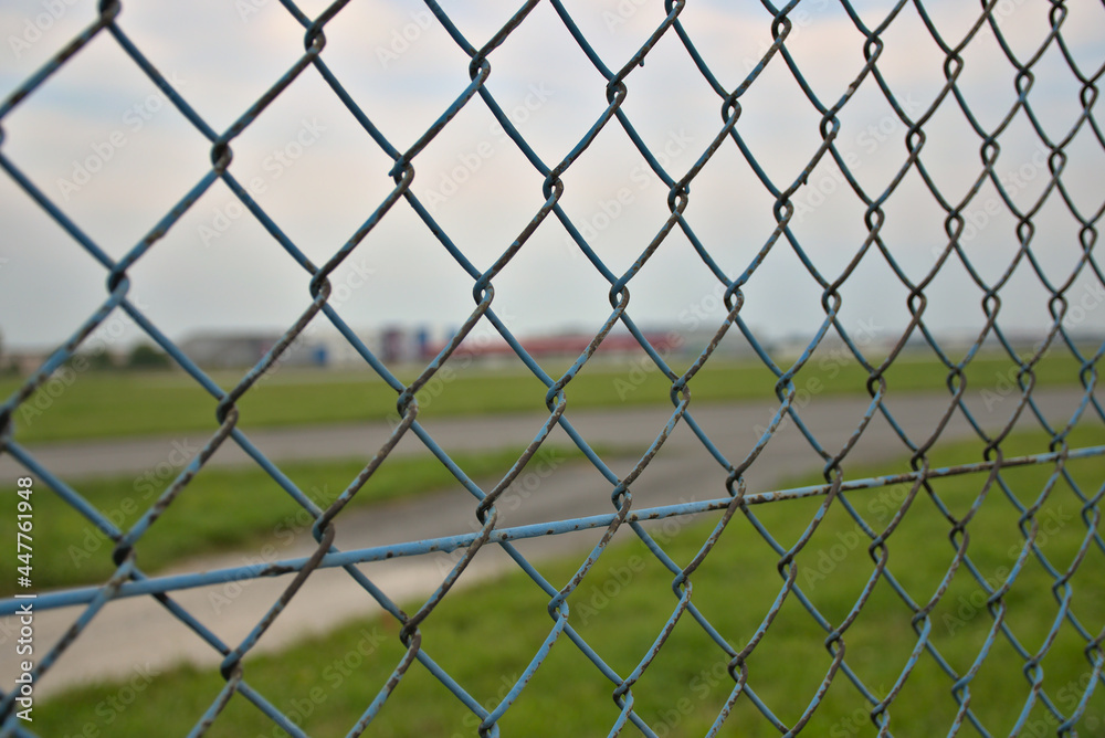 fencing of the Chopin airport in Warsaw, fencing mesh fencing of the Chopin airport in Warsaw, fencing mesh