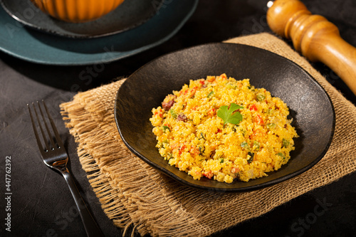 Cuscuz. Typical food from northeastern Brazil.