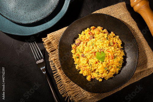 Cuscuz. Typical food from northeastern Brazil. photo