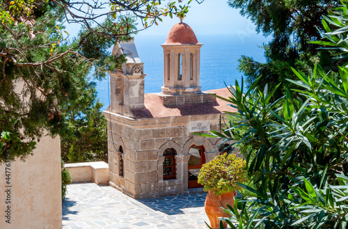 Church in Preveli monastery, south Crete, Greece photo