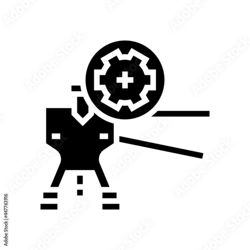 frame straightening glyph icon vector. frame straightening sign. isolated contour symbol black illustration