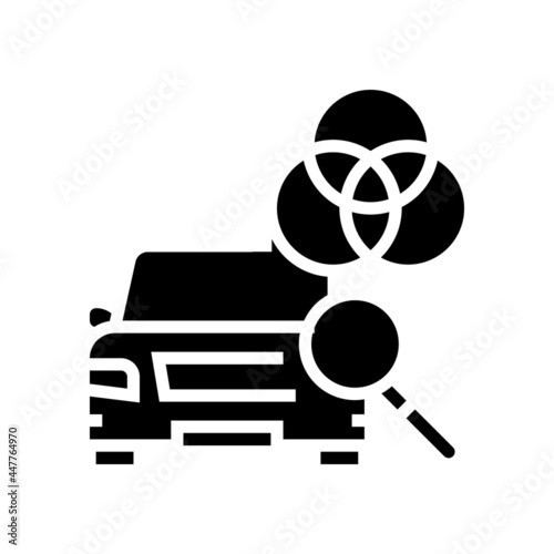 color matching glyph icon vector. color matching sign. isolated contour symbol black illustration