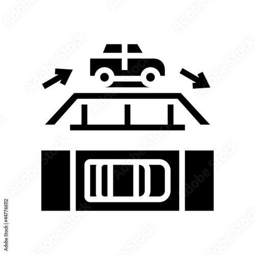 overpass passage glyph icon vector. overpass passage sign. isolated contour symbol black illustration