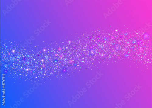 Iridescent Texture. Shiny Design. Digital Foil. Blue Laser Confetti. Transparent Background. Glitter Art. Glitch Tinsel. Party Multicolor Sunlight. Pink Iridescent Texture