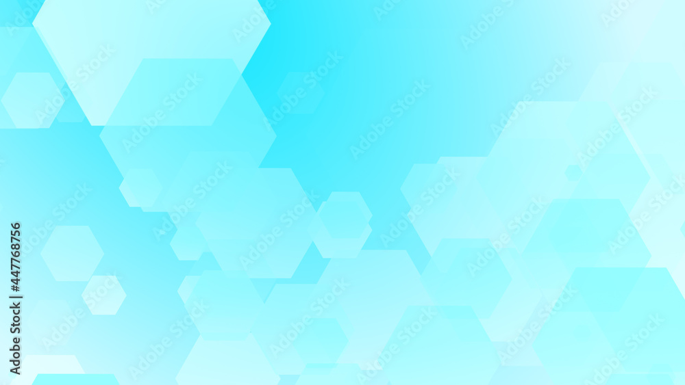 Obraz premium Abstract hexagon geometric white blue pattern technology medical and science background.