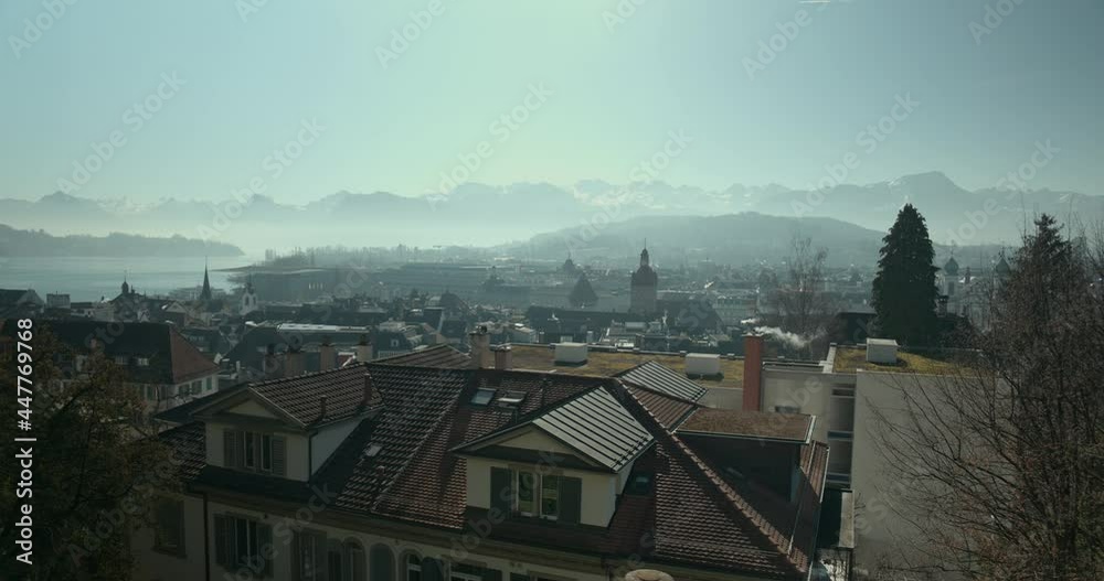 Lucern, Switzerland - 03 03 2021: Lucern city River Reuss 19 Lucern, Switzerland - 03 03 2021: Lucern city River Reuss 19