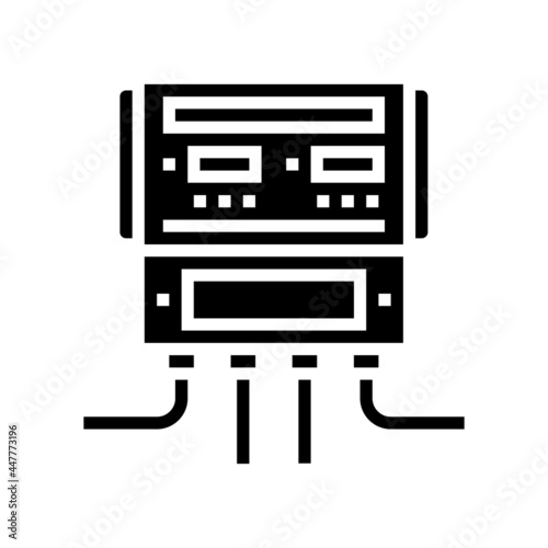 pool equipment monitoring glyph icon vector. pool equipment monitoring sign. isolated contour symbol black illustration