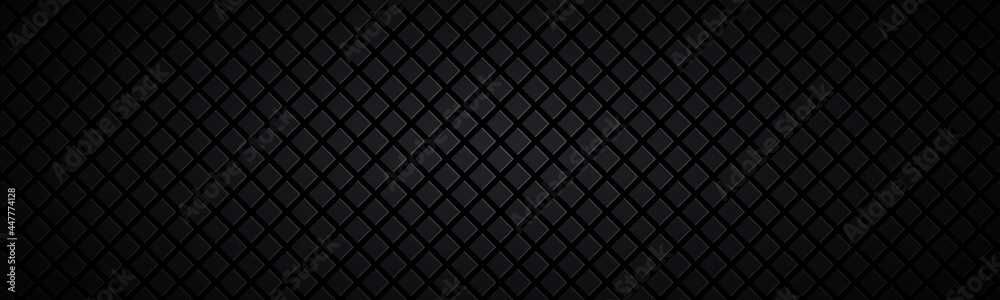 Dark abstract square header. Black mosaic look banner. Modern vector texture. Simple metal background Dark abstract square header. Black mosaic look banner. Modern vector texture. Simple metal background