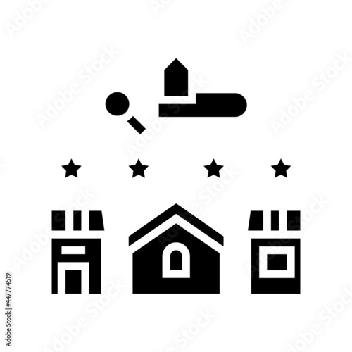 convenience arrangement glyph icon vector. convenience arrangement sign. isolated contour symbol black illustration