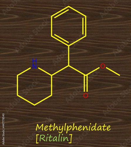 Methylphenidate, is a stimulant drug used to treat attention-deficit hyperactivity disorder (ADHD) and narcolepsy. photo