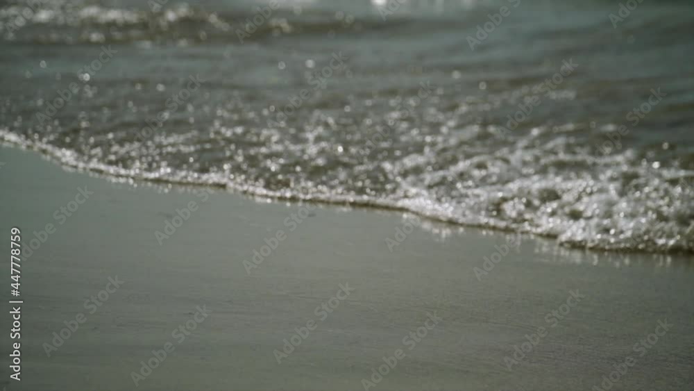 sea waves on the water's edge in slow motion sea waves on the water's edge in slow motion