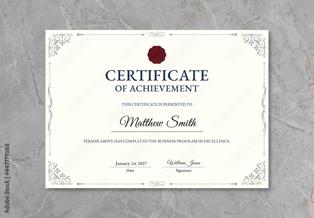 jones certificate templates