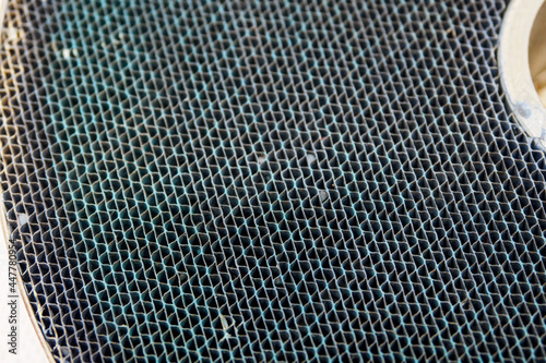Fotografie Rotary catalyst in industry with damage details.