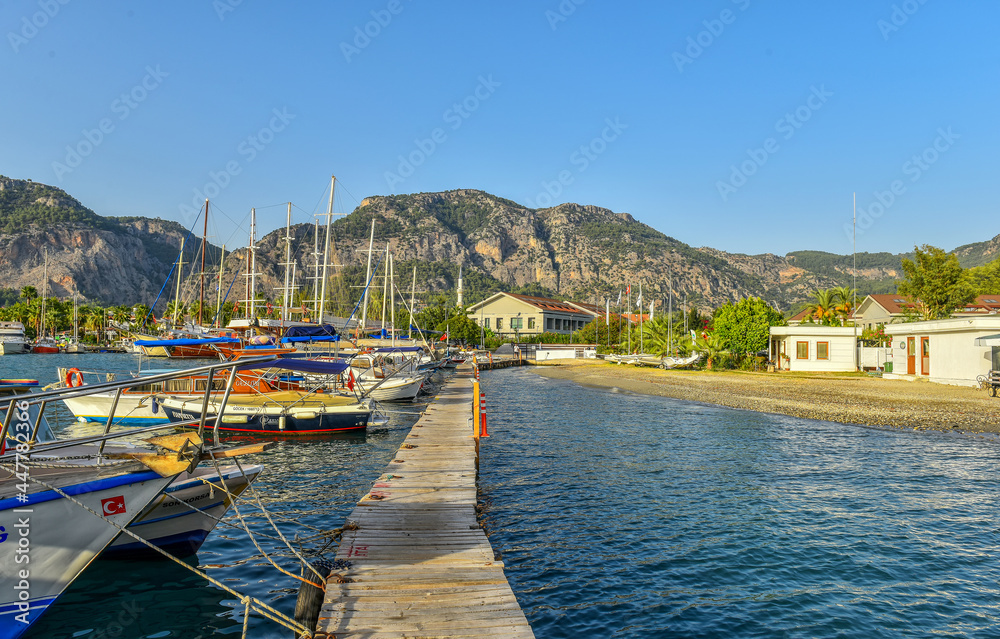 Göcek, a world-famous marina, is a charming village in the Fethiye district of Muğla province, located on the south-west coast of Turkey.