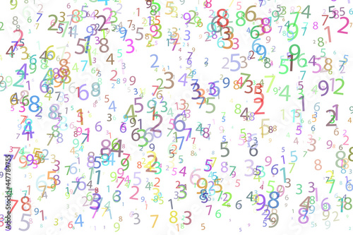 colorful numbers counter design art