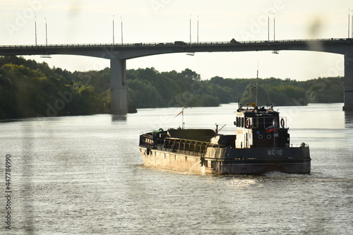 truck on the river