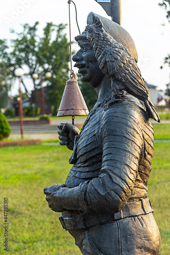 Sculpture boatswain. Embankment, Kobrin, Belarus photo