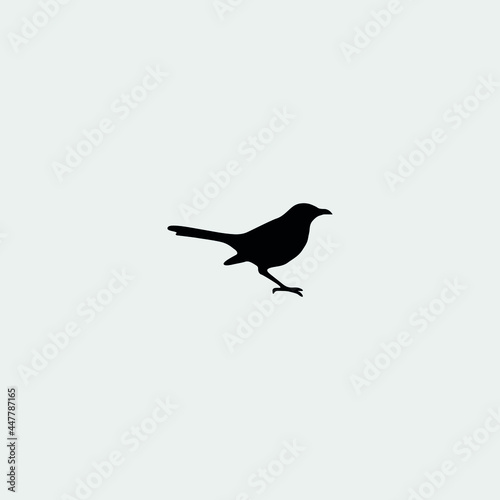 Mockingbird icon silhouette vector illustration 