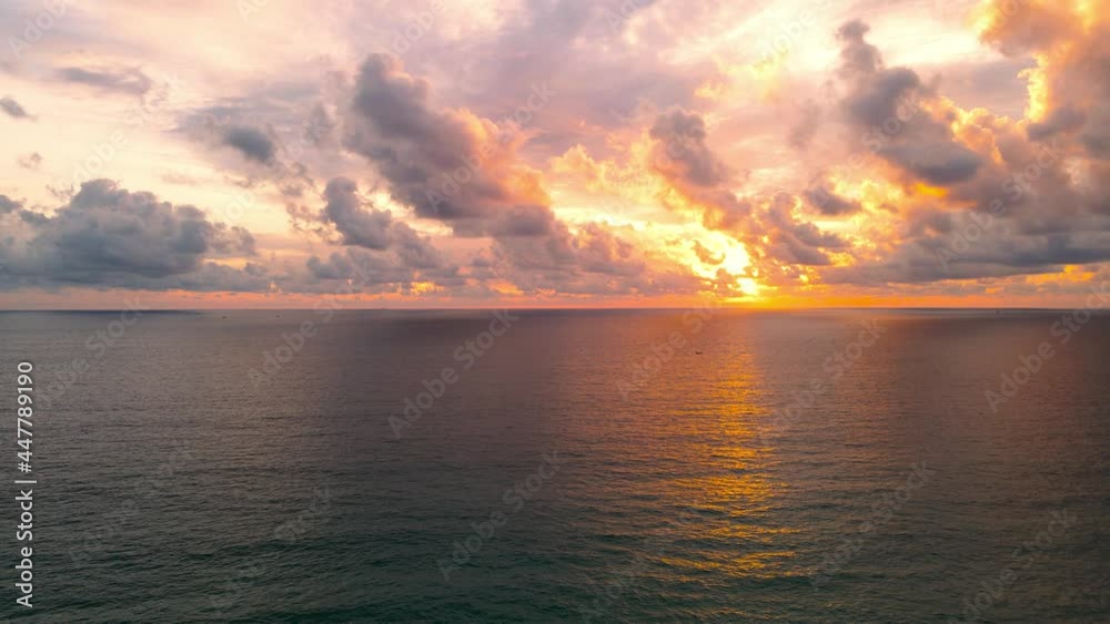 Nature video Scene of The view from the drone on the Andaman sea, the beautiful sunset sky over sea and natural. Nature video Scene of The view from the drone on the Andaman sea, the beautiful sunset sky over sea and natural.