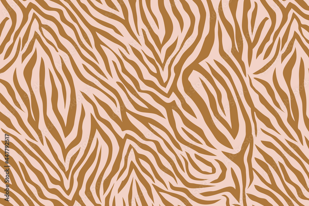 Zebra skin afro print seamless pattern. Abstract girlish fashion animal print. - obrazy, fototapety, plakaty 