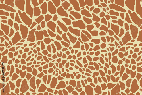 Giraffe texture pattern. Safari animal, zoo jungle print. Afro seamless print.