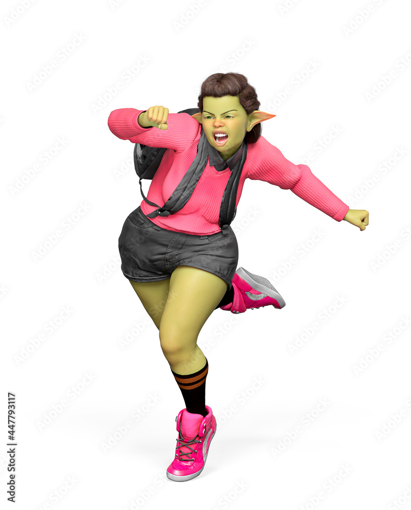 ogre girl running late to school ogre girl running late to school