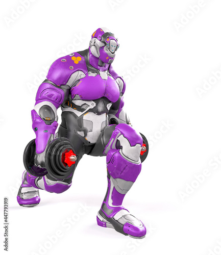 future soldier is working out on white background