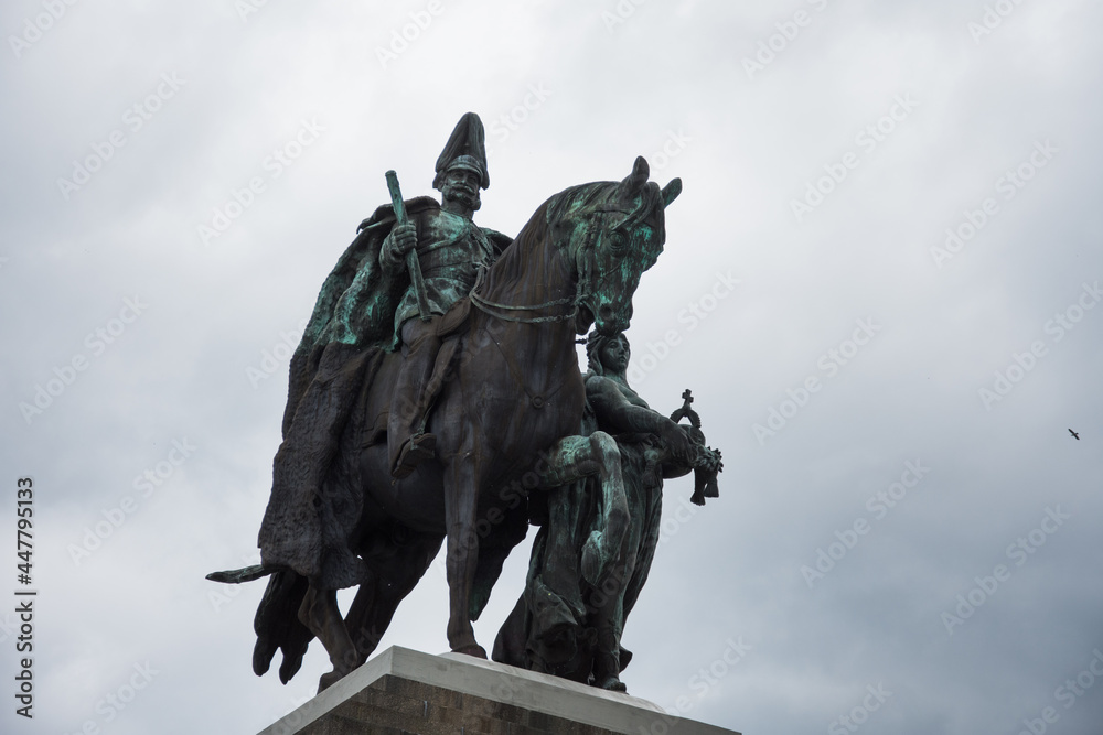 Kaiser Wilhelm I on Deutsches Ecke statue in Koblenz ,2015,Germany Kaiser Wilhelm I on Deutsches Ecke statue in Koblenz ,2015,Germany