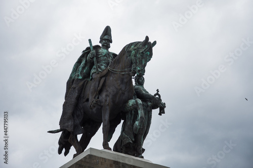 Kaiser Wilhelm I on Deutsches Ecke statue in Koblenz ,2015,Germany