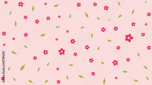 Floral and leaf pattern background. Vector background.