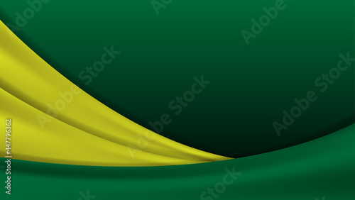 dark green abstract background with realistic wavy shape