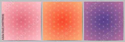 Wallpaper Mural  Set of abstract geometric pattern with triangle shape. Elegant background design for decorative,wallpaper; clothing; wrapping Torontodigital.ca