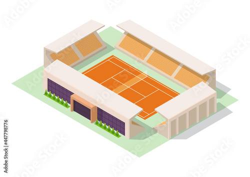 Isometric tennis stadium