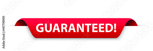 guarantee vector illustration banner isolated on white background.