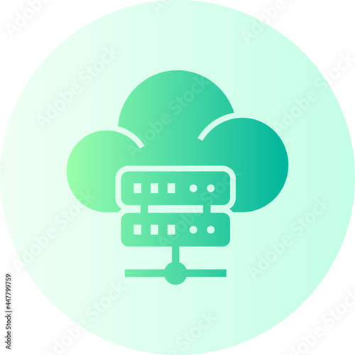 Hosting server flat gradient icon