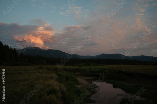 Tamarack Fire Cloud Blow-Up Over the Eastern Sierras Above Johnson Meadow and the Upper Truckee River in the Lake Tahoe Basin in California