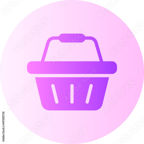 basket flat gradient icon