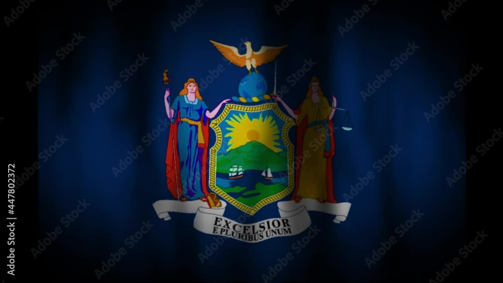 Vidéo Stock ニューヨーク州の旗 Adobe Stock