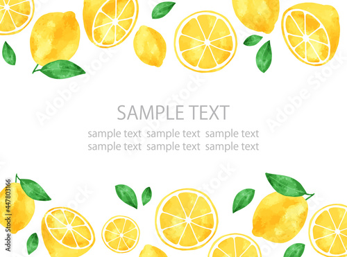 Lemon illustration frame