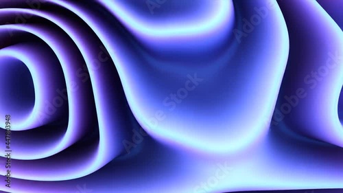 3D rendering soft body fast whirly artistic abstract purple animation with hallucination effect. photo