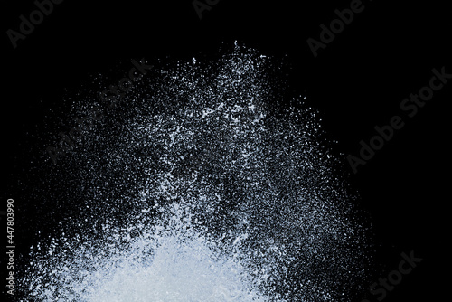 Fototapeta Naklejka Na Ścianę i Meble -  splashing of sea wave crashing on shore spraying white water foam