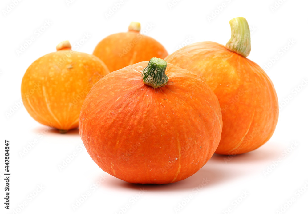 Orange pumpkin on white background Orange pumpkin on white background
