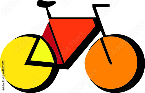 カラフルな自転車デザイン